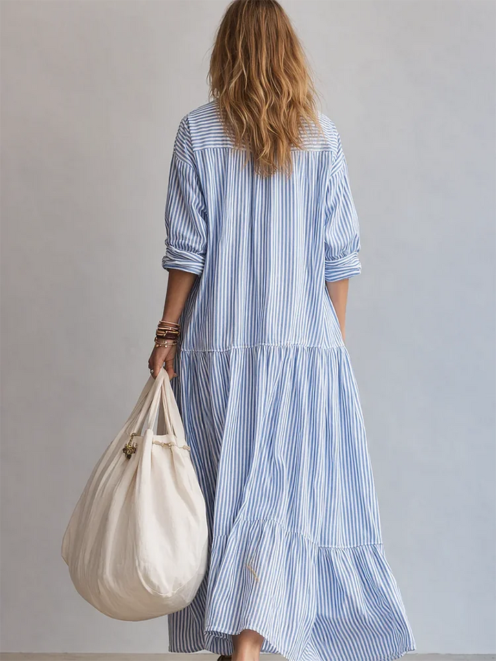 Elena | Striped Maxi Dress