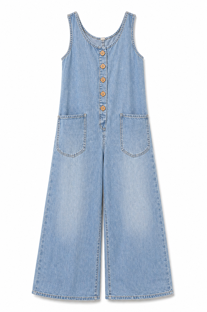 SAYLOR | Vintage Washed Cotton Denim Overalls