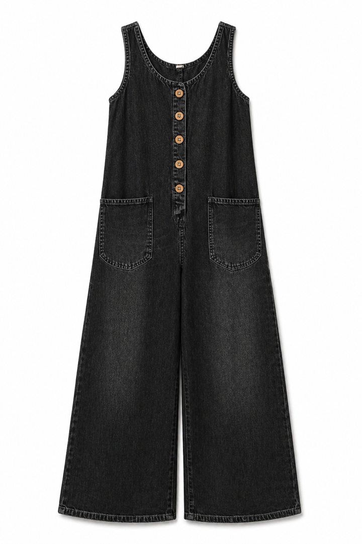 SAYLOR | Vintage Washed Cotton Denim Overalls