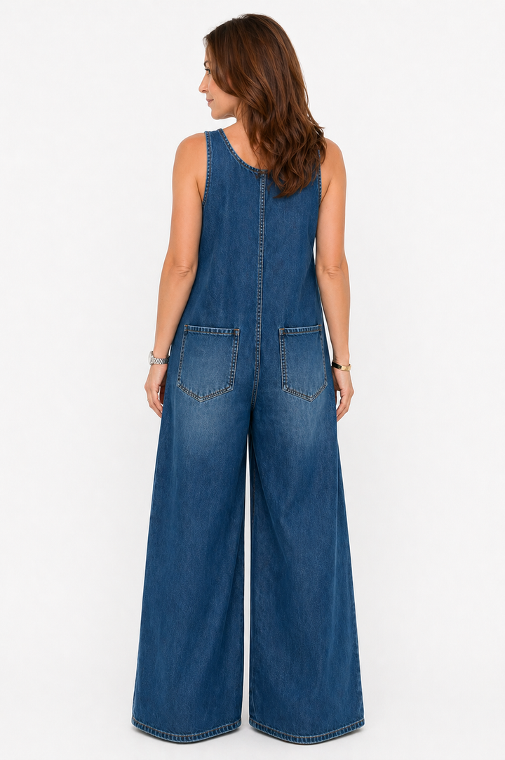 SAYLOR | Vintage Washed Cotton Denim Overalls