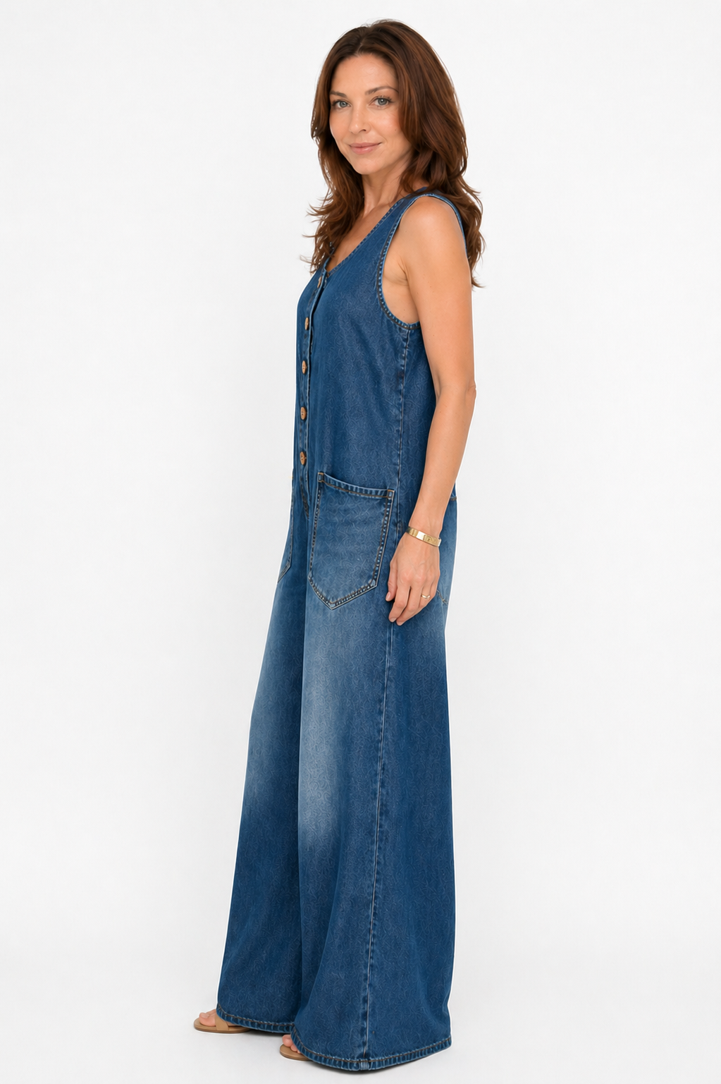 SAYLOR | Vintage Washed Cotton Denim Overalls