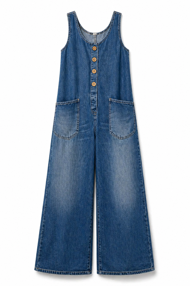SAYLOR | Vintage Washed Cotton Denim Overalls