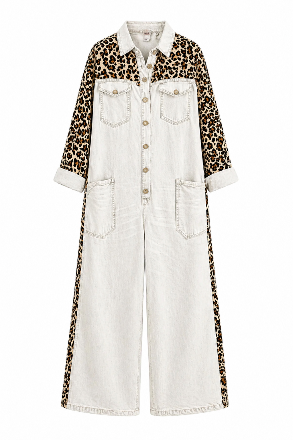 AMANDA | One Piece Denim Shirt Jumpsuit