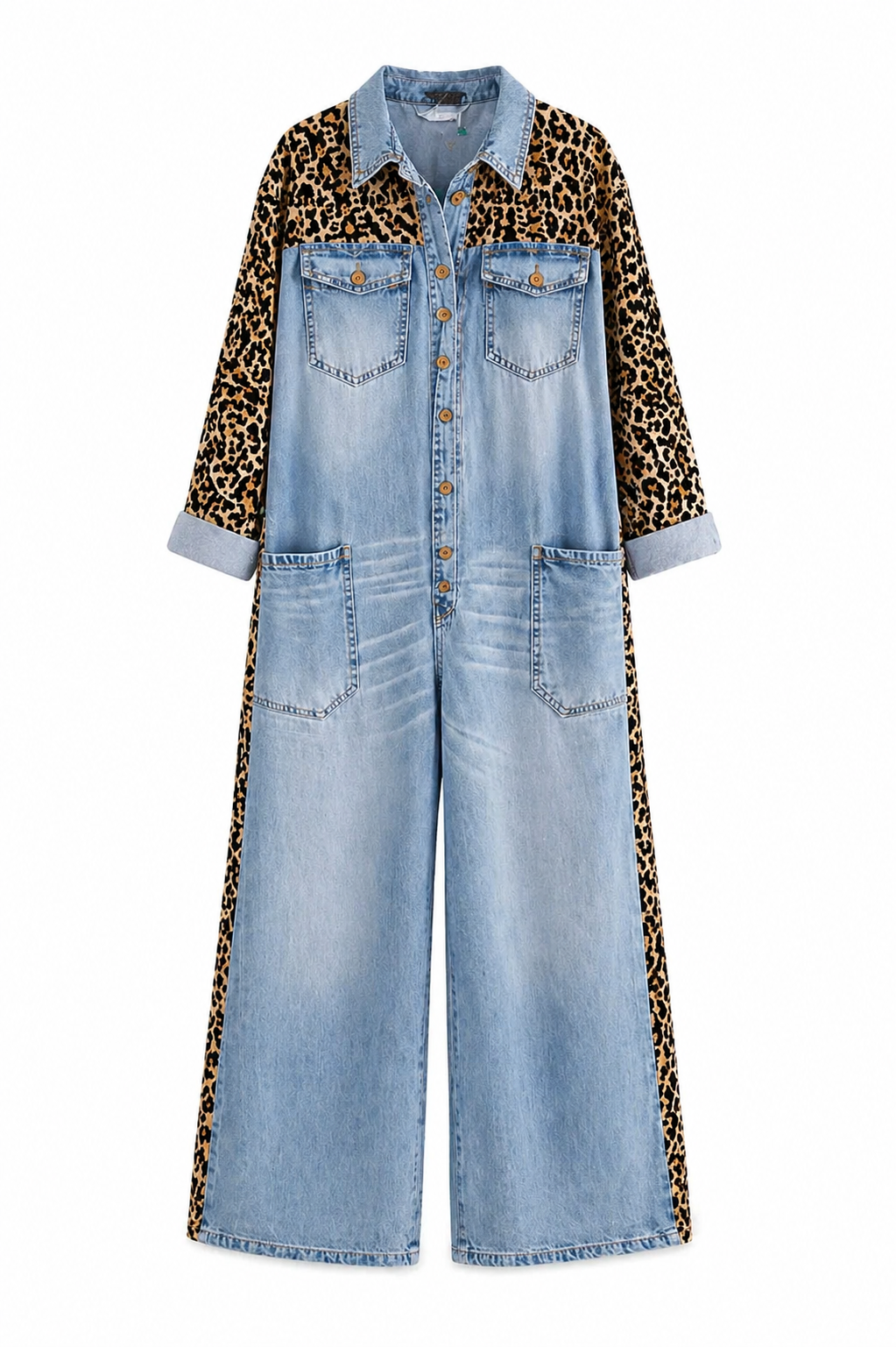 AMANDA | One Piece Denim Shirt Jumpsuit