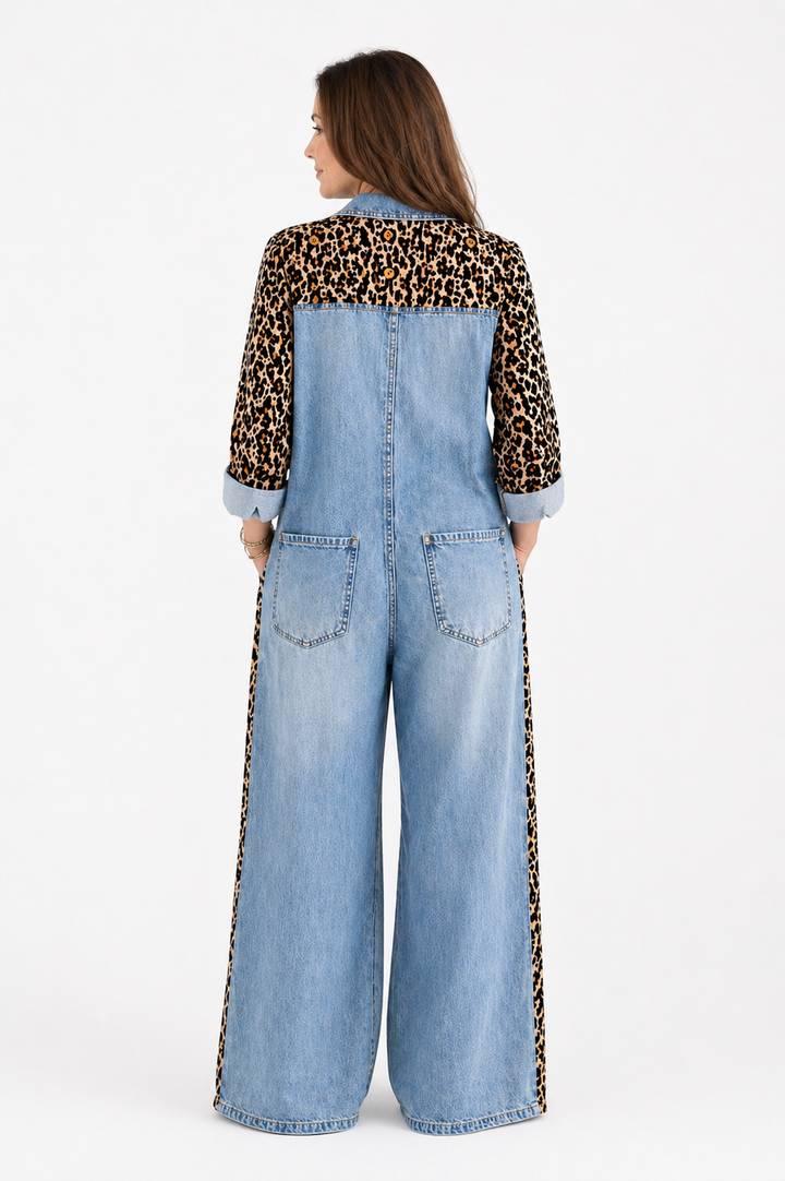 AMANDA | One Piece Denim Shirt Jumpsuit