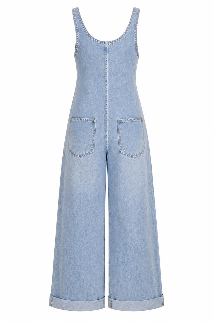 Sadie | Vintage Washed Cotton Denim Overalls