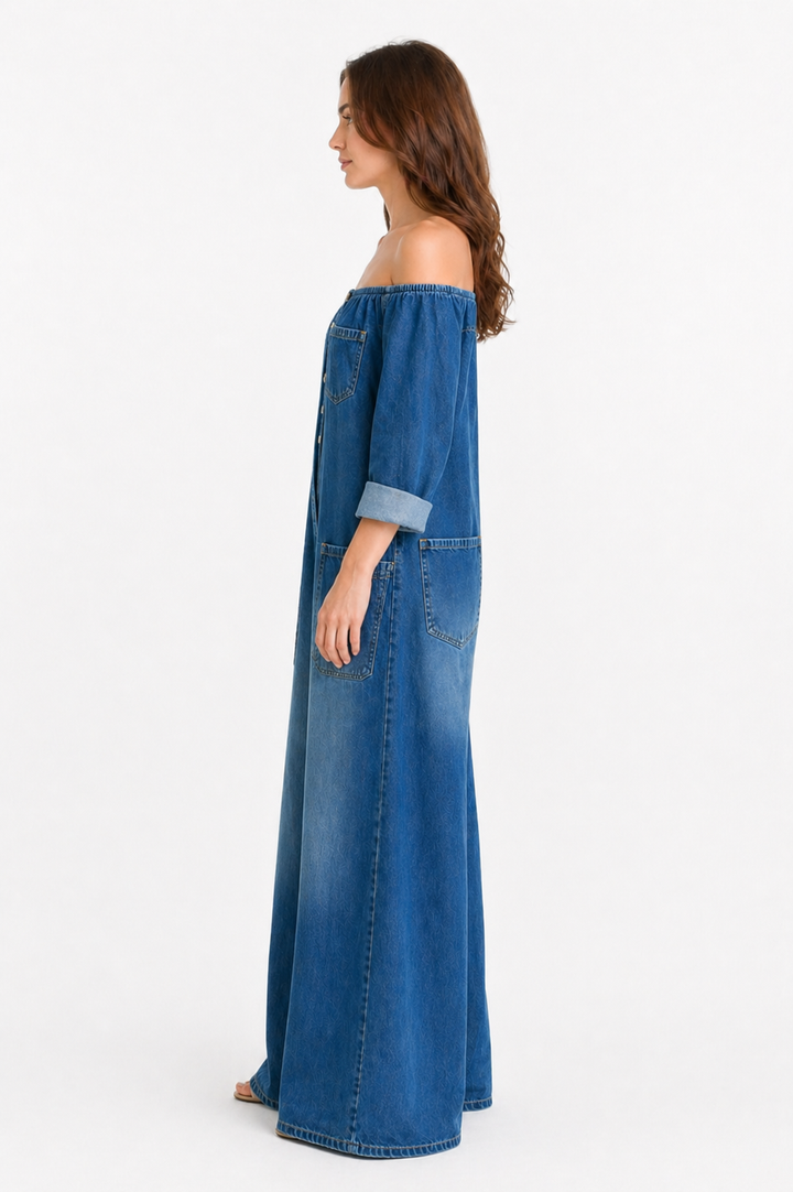 ELENA | Off Shoulder Long Sleeve Jumpsuit