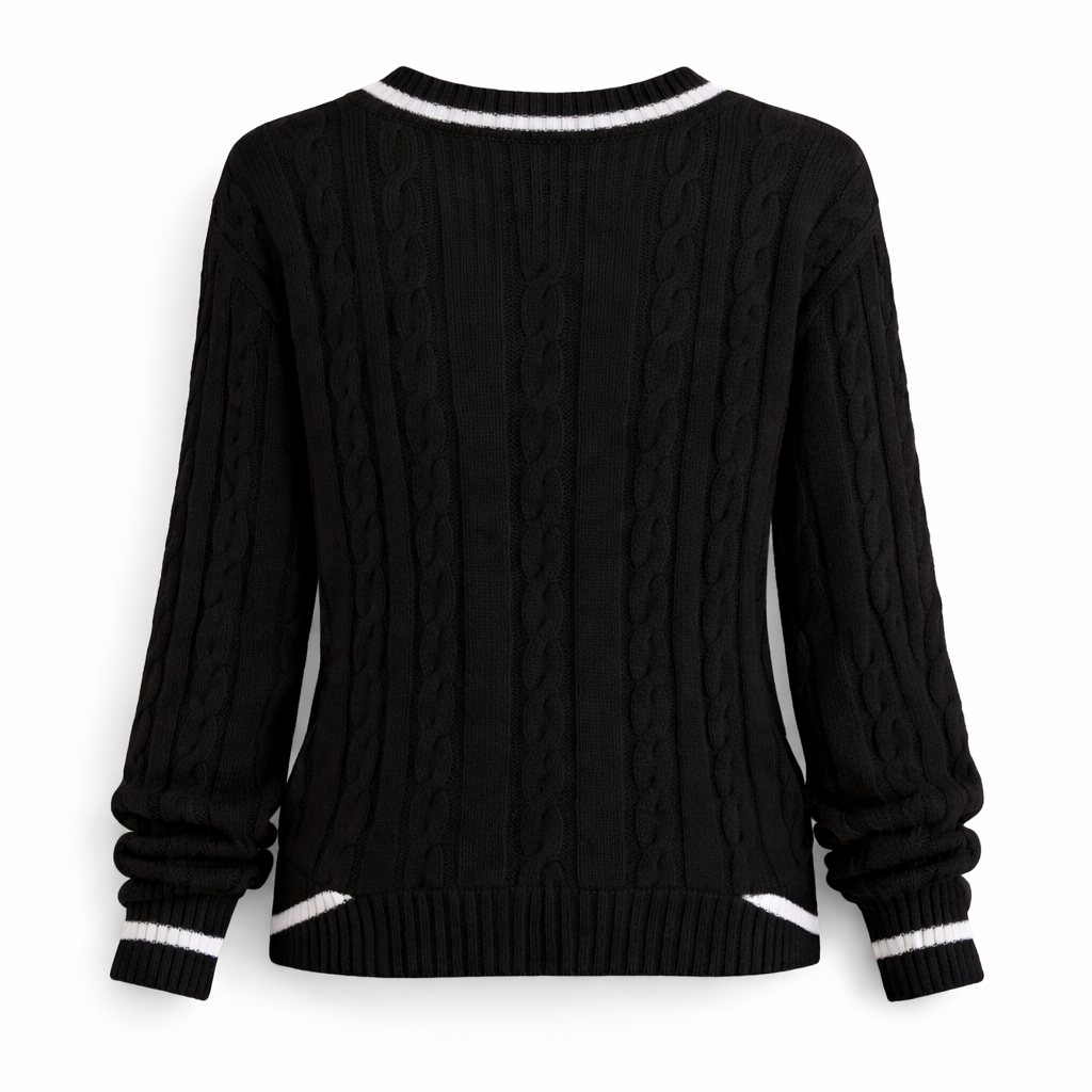 Sienna | Cable-Knit V-Neck Sweater