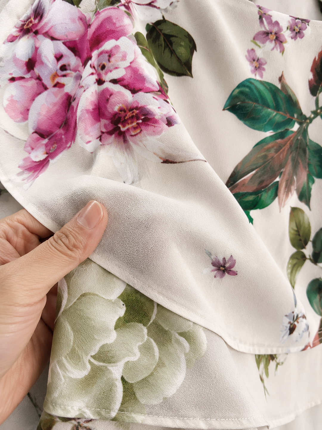 ELARA™ | Soft Floral Layered Dress