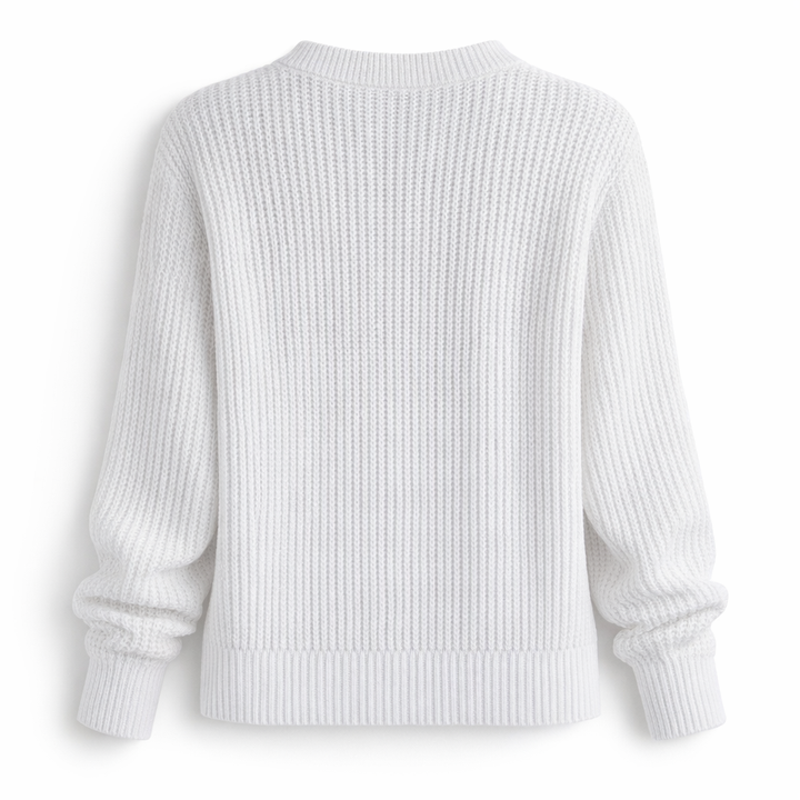 Grace | V-Detail Cable Knit Sweater