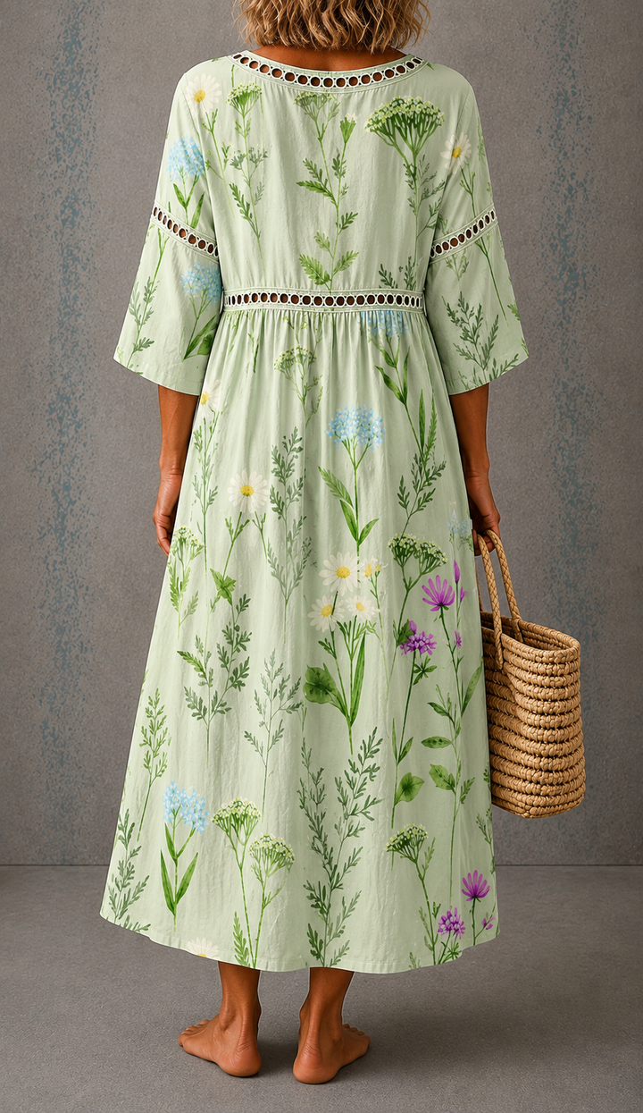 Nora™ | Wildflower Linen Dress