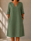 Diane™ | Classic Linen Summer Dress