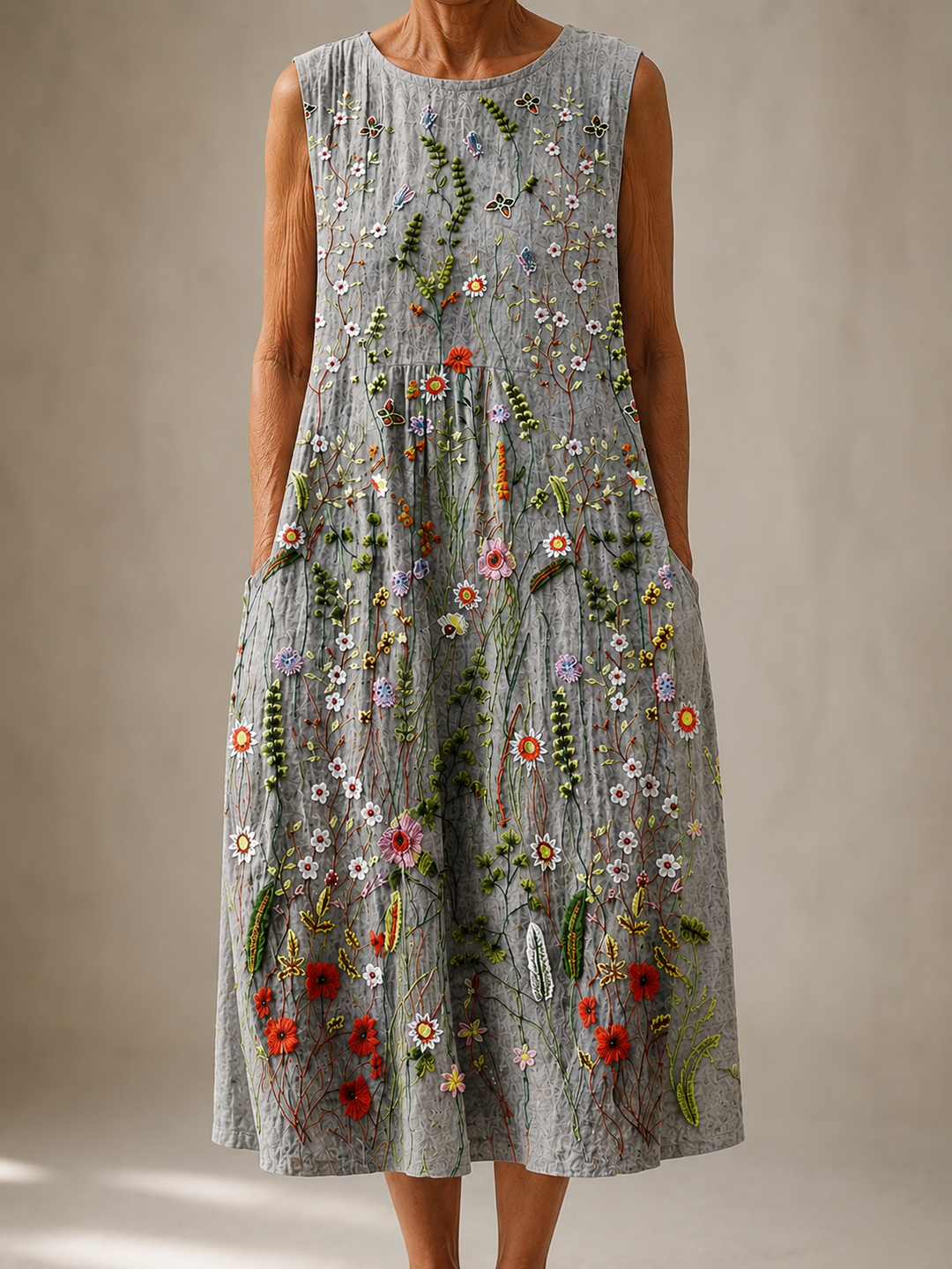 Mabel™ | Sleeveless Linen Dress
