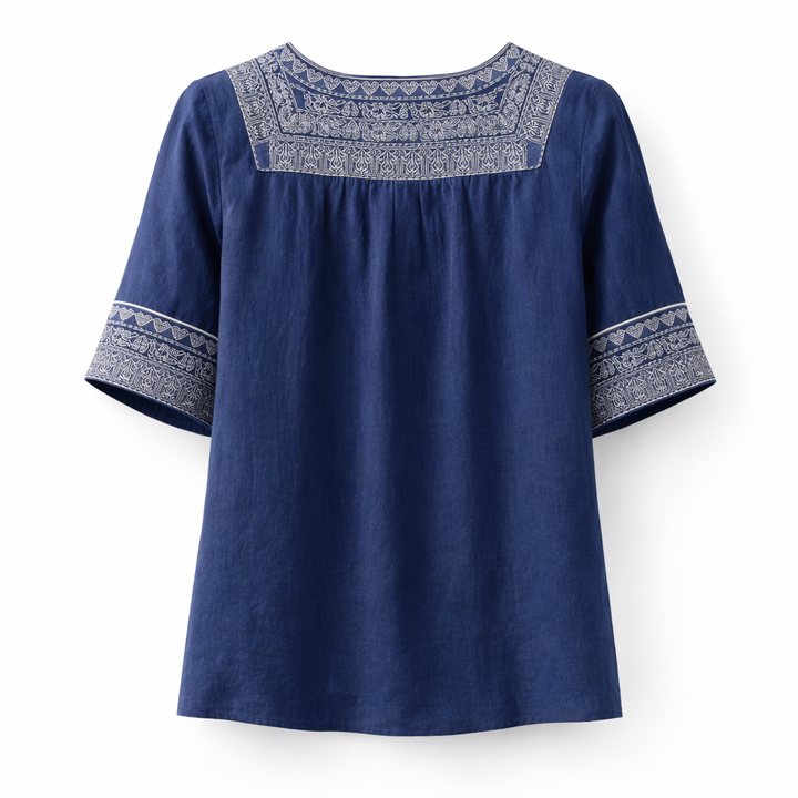 Claire | Embroidered Cotton Blouse