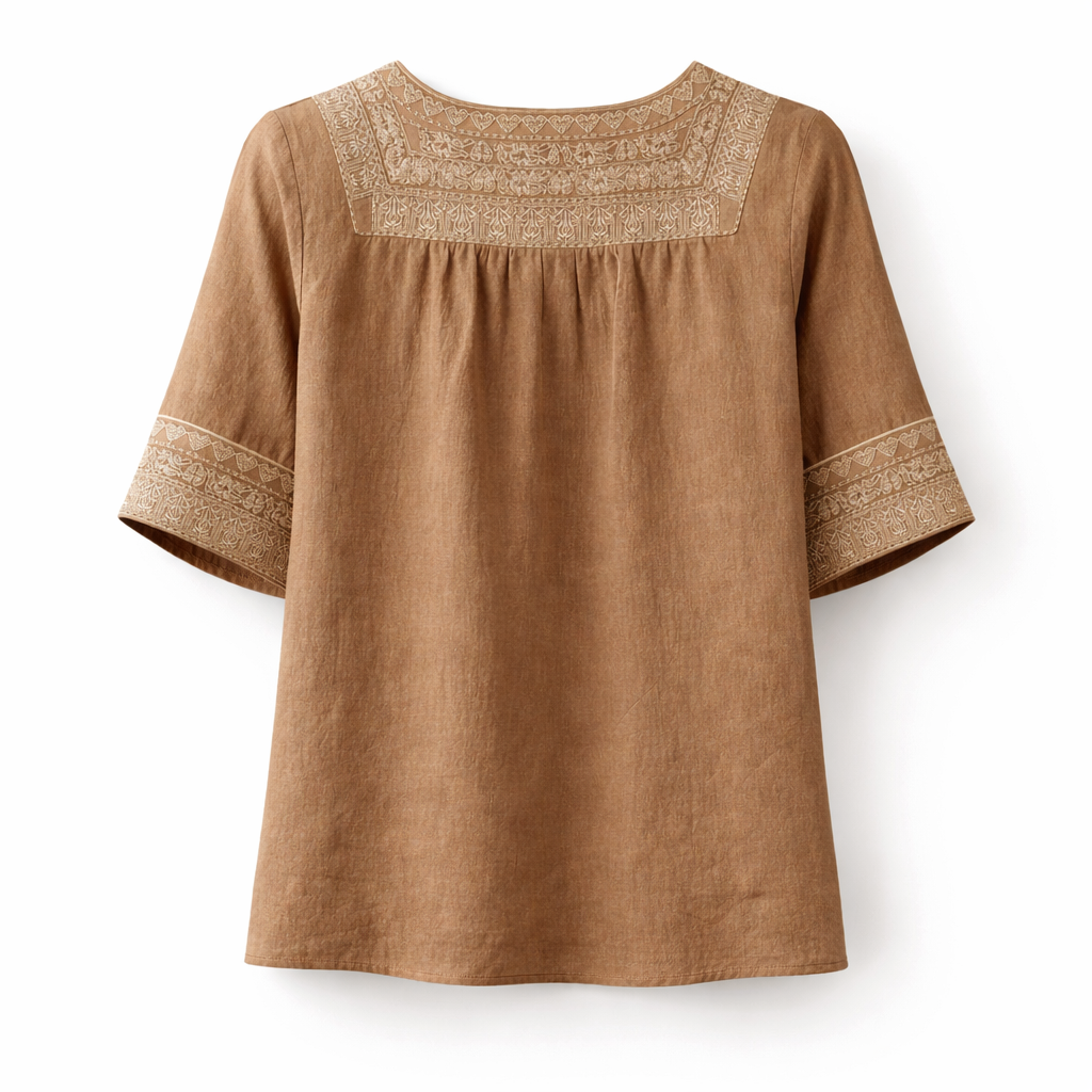Claire | Embroidered Cotton Blouse
