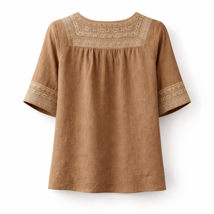 Claire | Embroidered Cotton Blouse