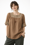 Claire | Embroidered Cotton Blouse