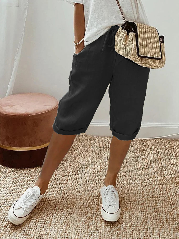 Clara | Women's Cotton Linen Shorts
