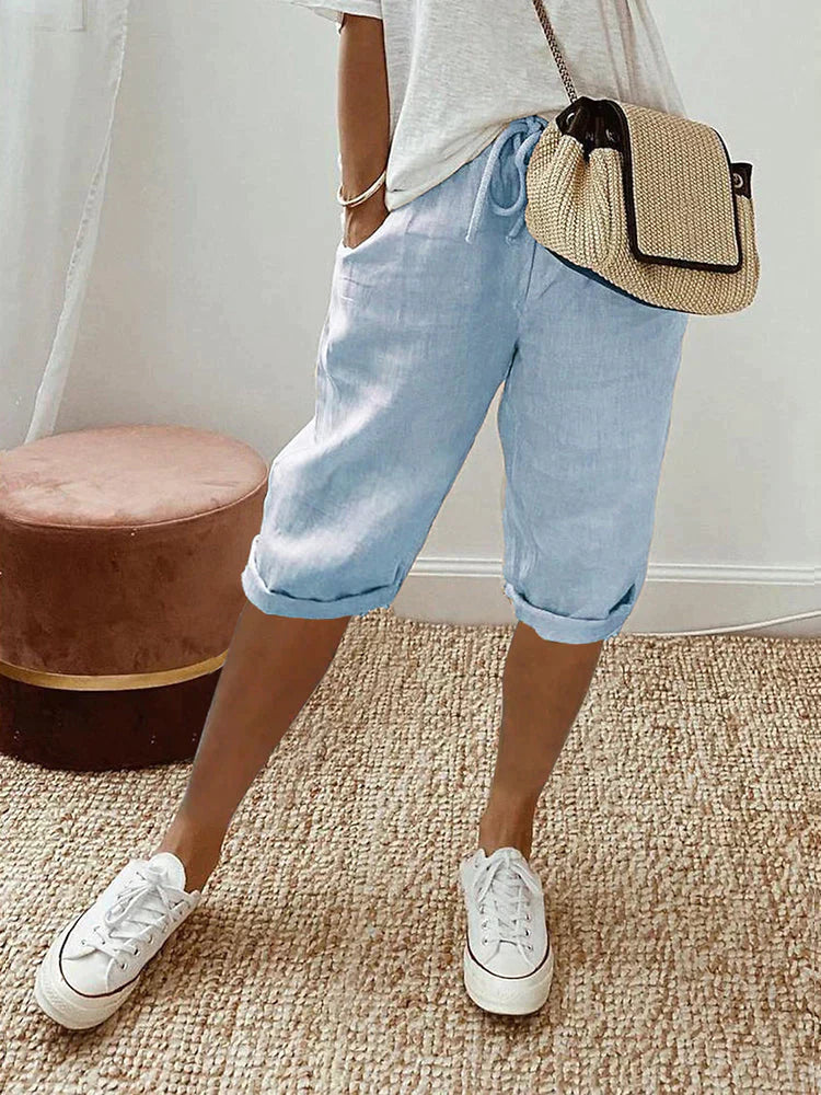 Clara | Women's Cotton Linen Shorts