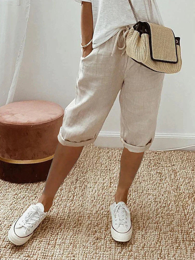 Clara | Women's Cotton Linen Shorts