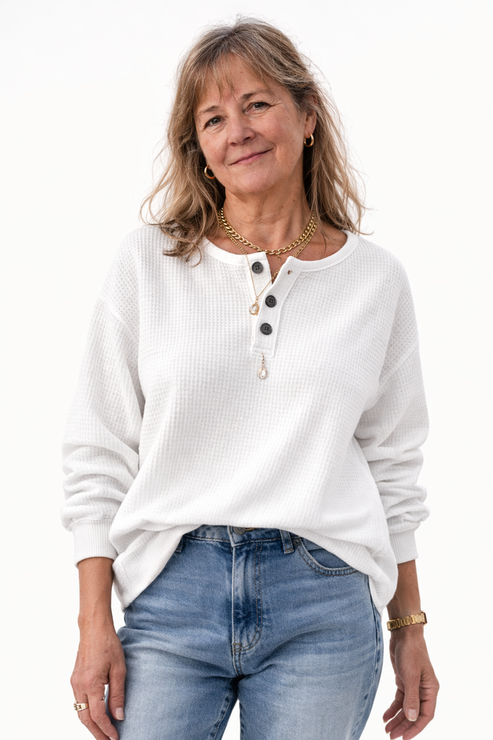 Jasmine | Waffle Knit Lounge Sweater