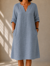 Helen™ | Classic Linen Summer Dress