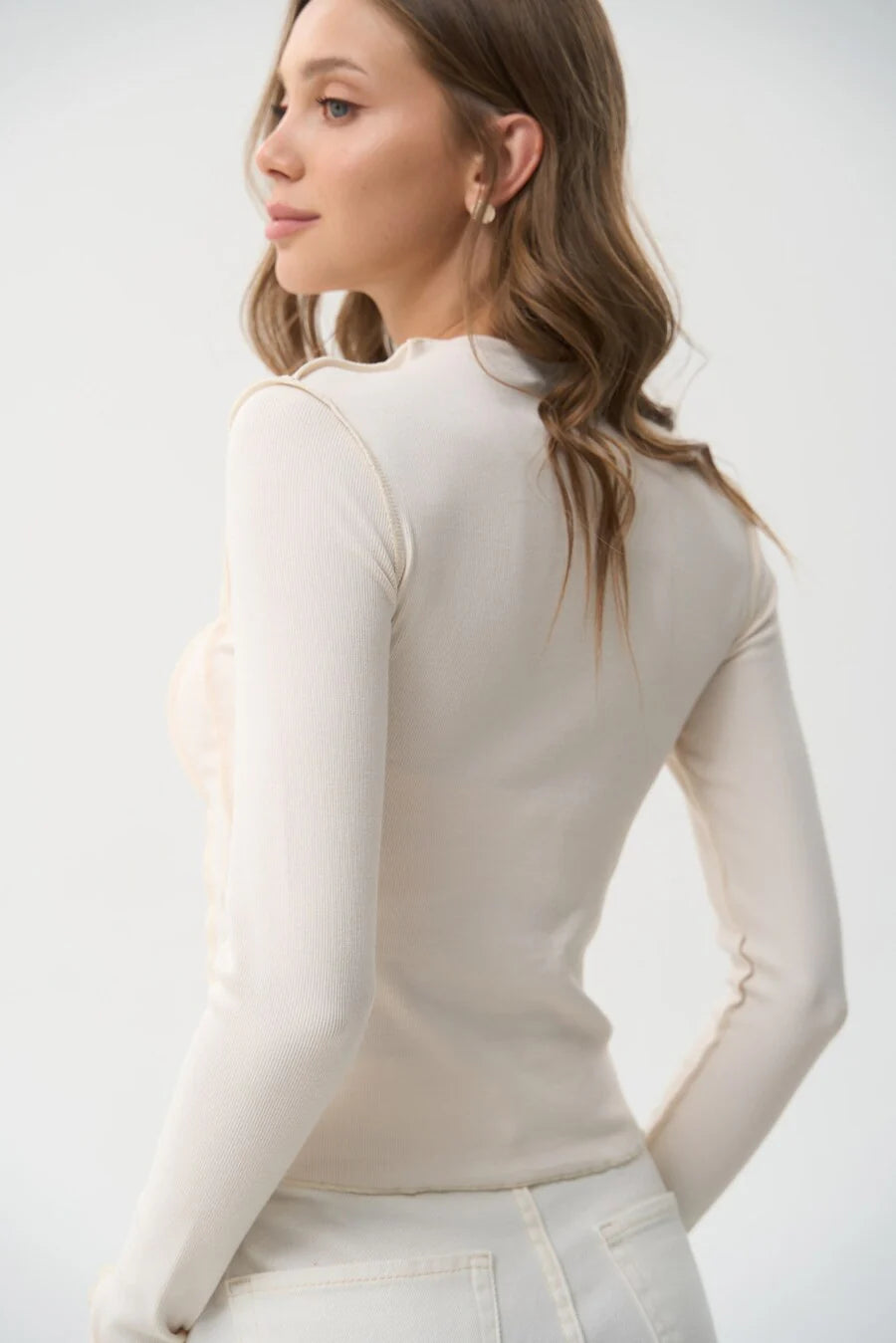 Elara | Sculpted Ribbed Top