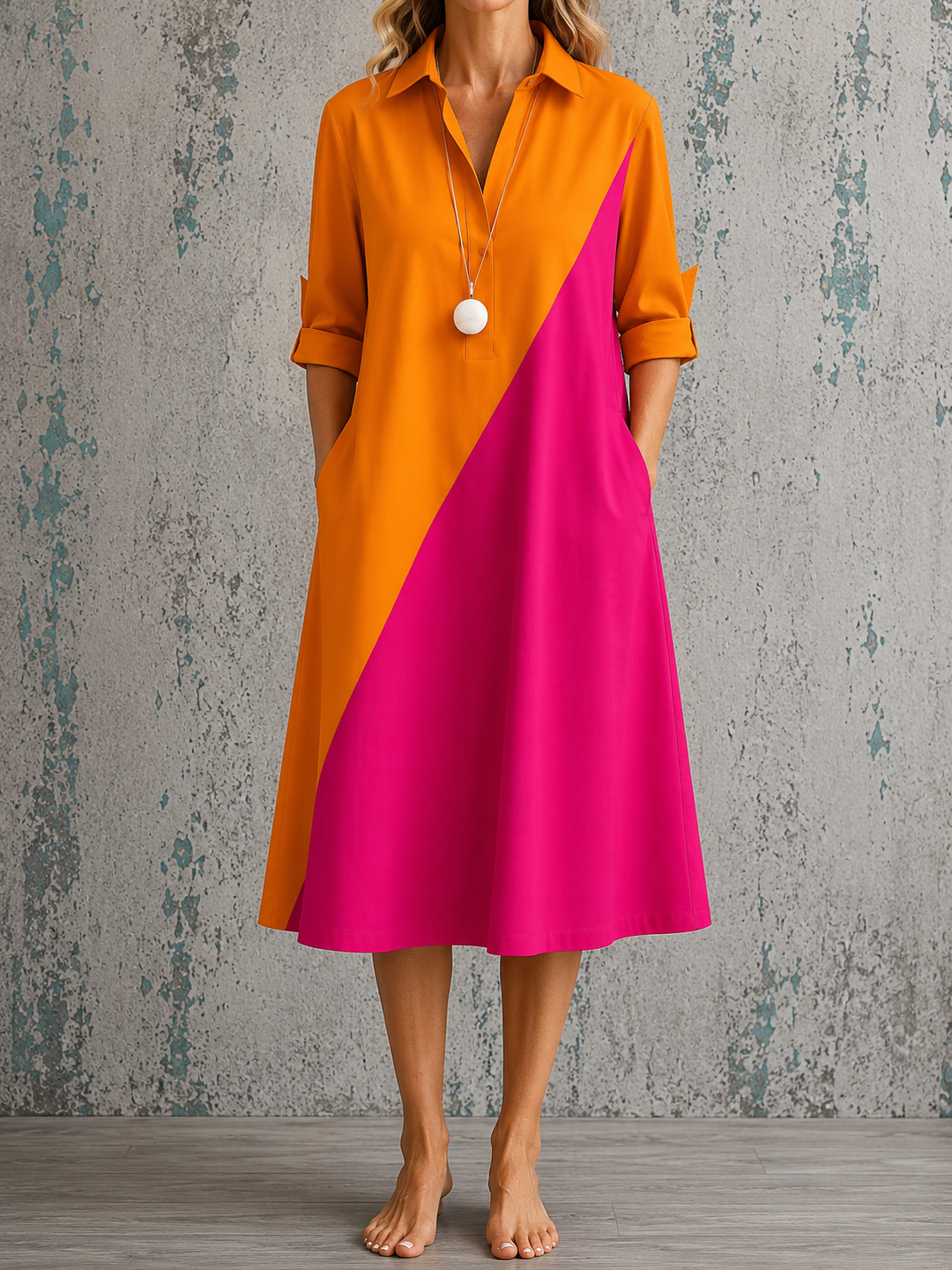 Grace | Linen Midi Dress