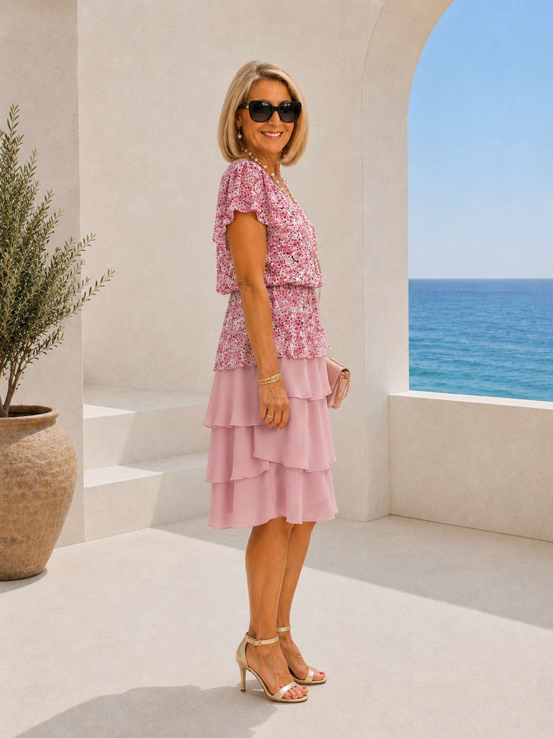 MARISSA™ | Soft Layered Floral Dress