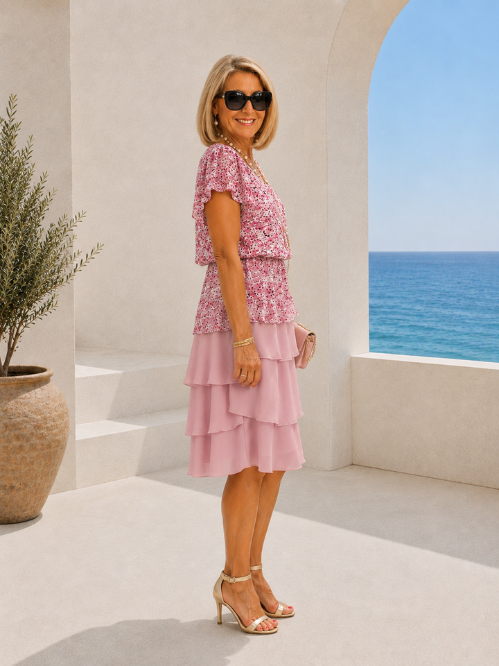 MARISSA™ | Soft Layered Floral Dress