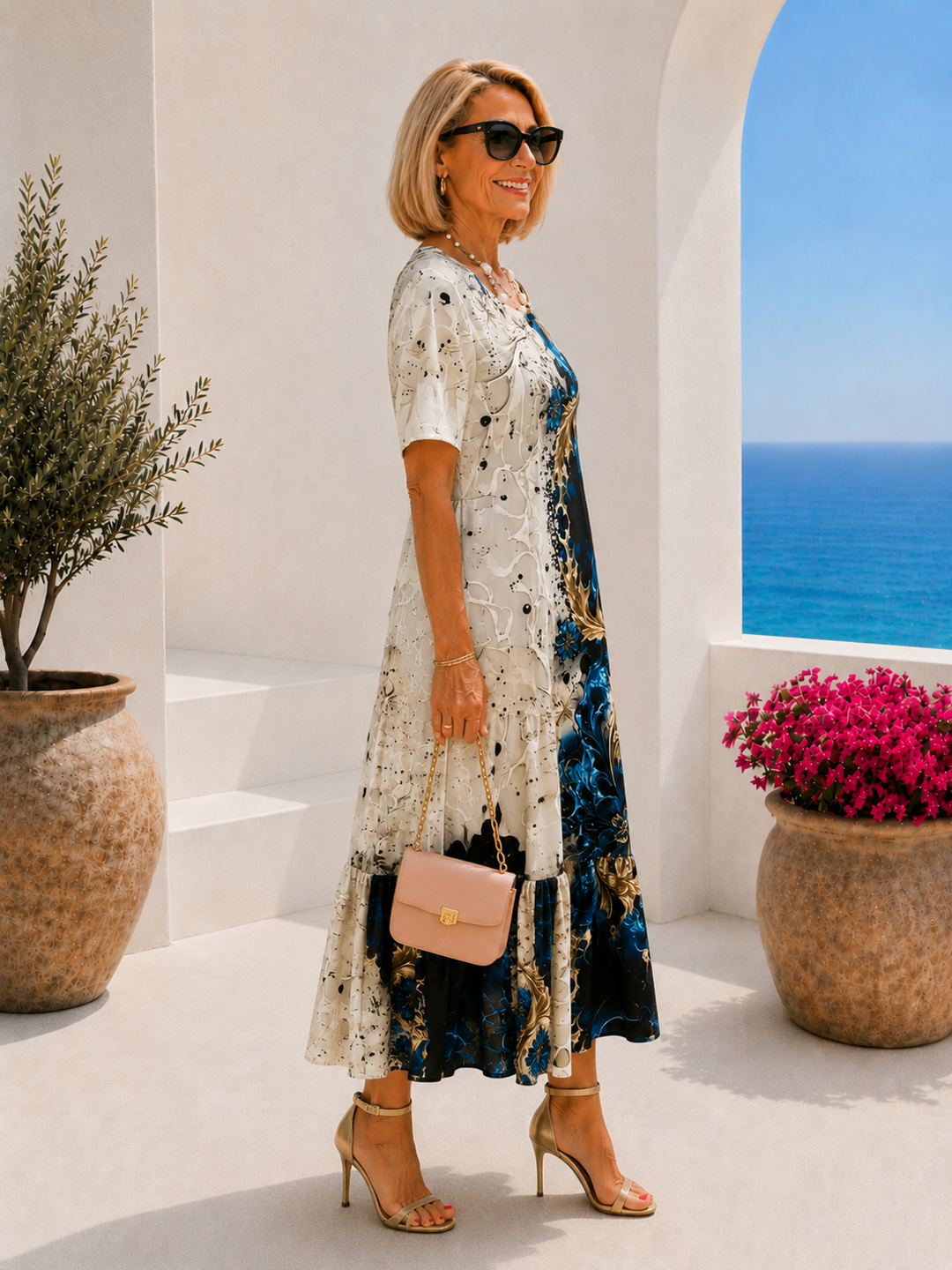 AVANI™ | Elegant Coastal Print Dress