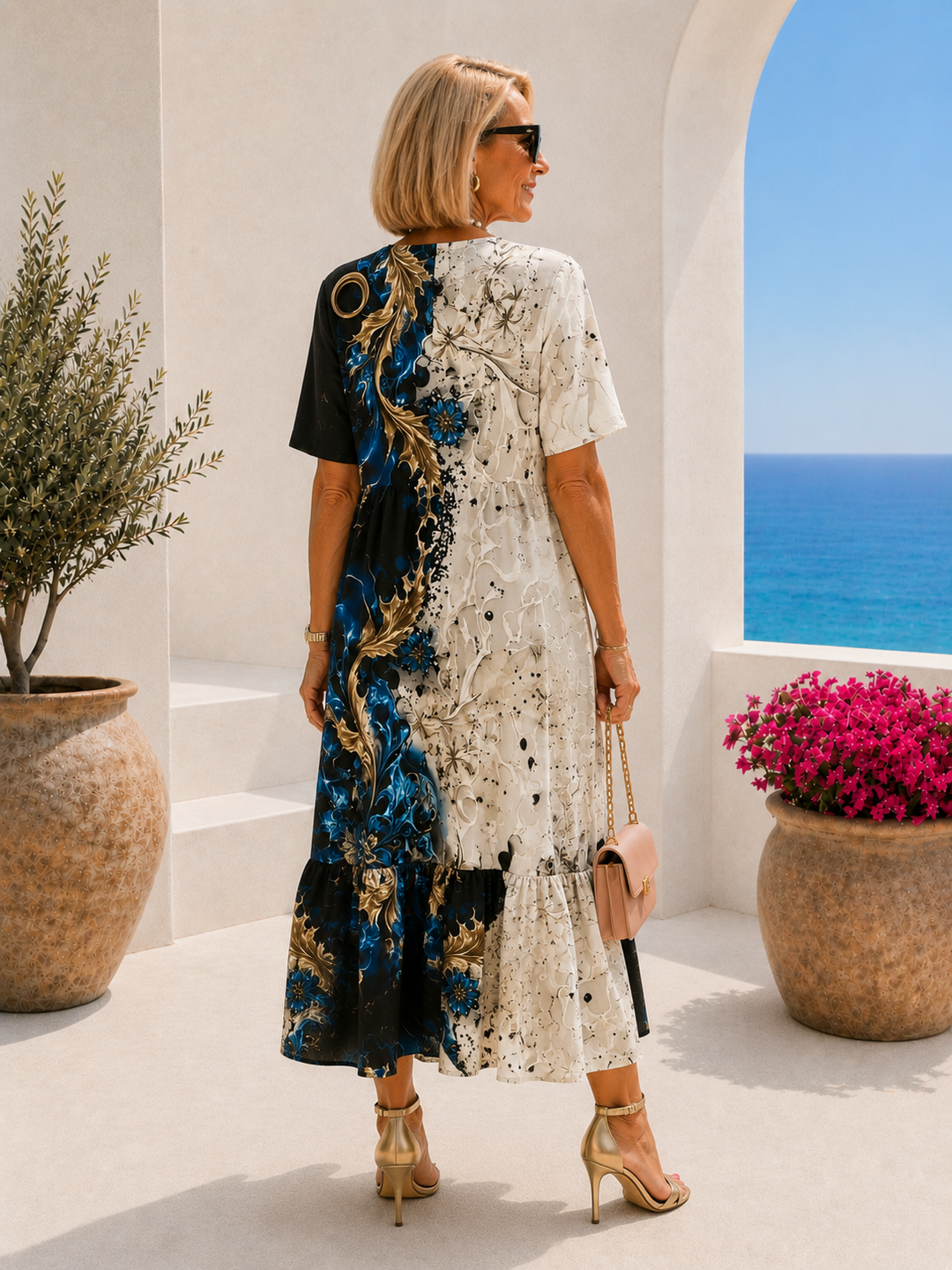 AVANI™ | Elegant Coastal Print Dress
