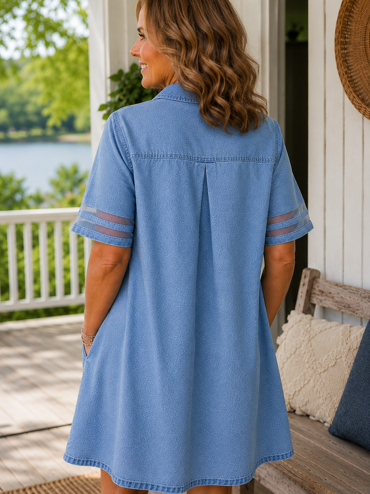 NOÉLINE™ | Figure Flattering Denim Dress
