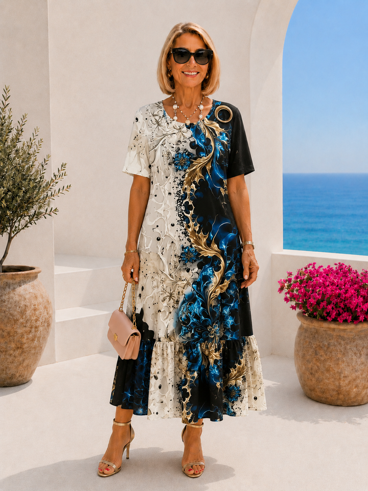 AVANI™ | Elegant Coastal Print Dress