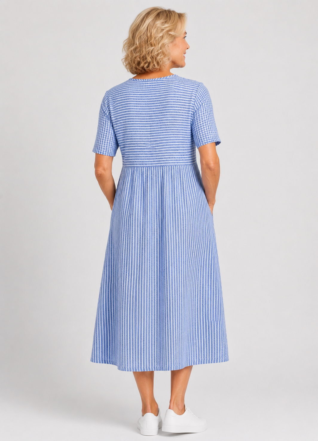 EILEEN™ | Breezy Striped Button Dress