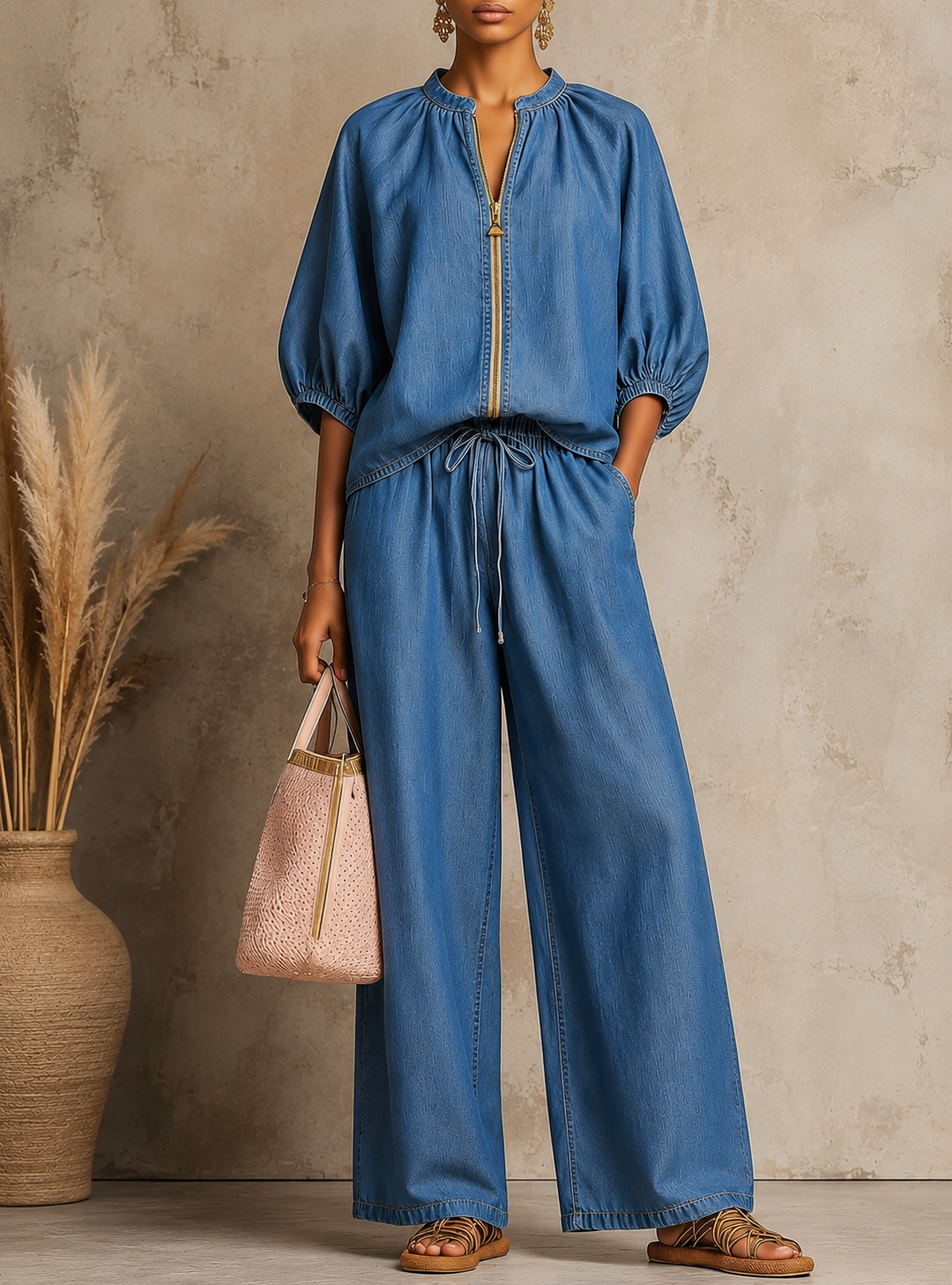 VALERIE™ | Soft Denim Comfort Set