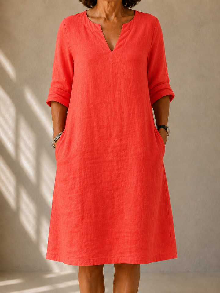 Marjorie™ | Classic Linen Summer Dress