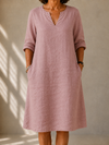 Elaine™ | Classic Linen Summer Dress