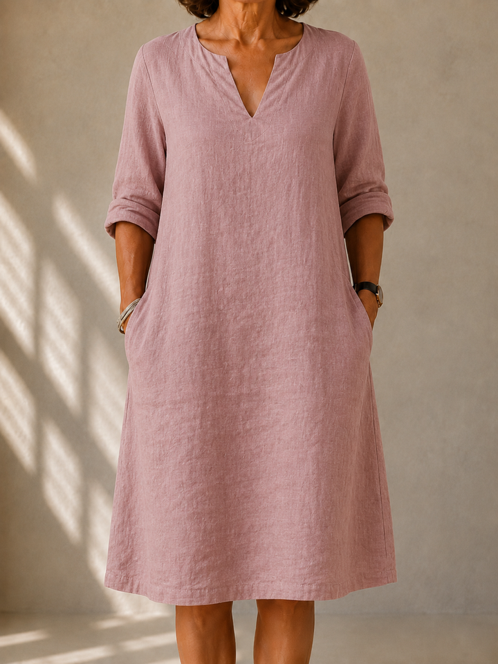 Elaine™ | Classic Linen Summer Dress