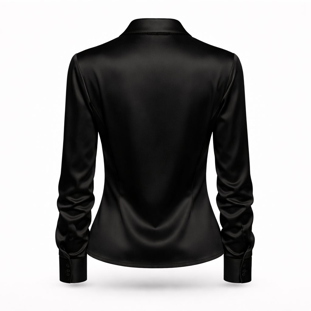 Rhea | Satin Draped Blouse