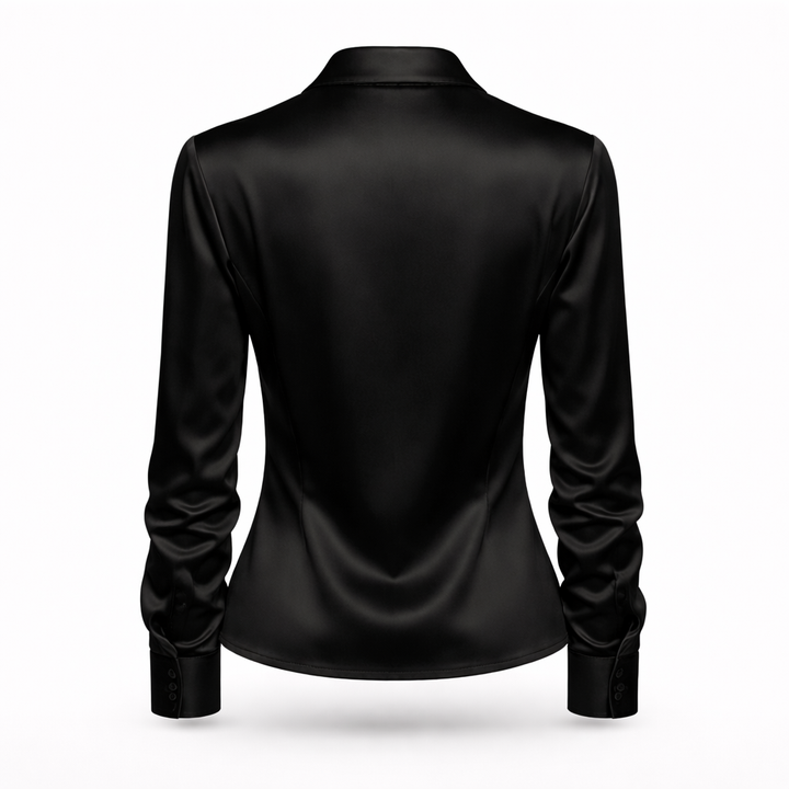 Rhea | Satin Draped Blouse