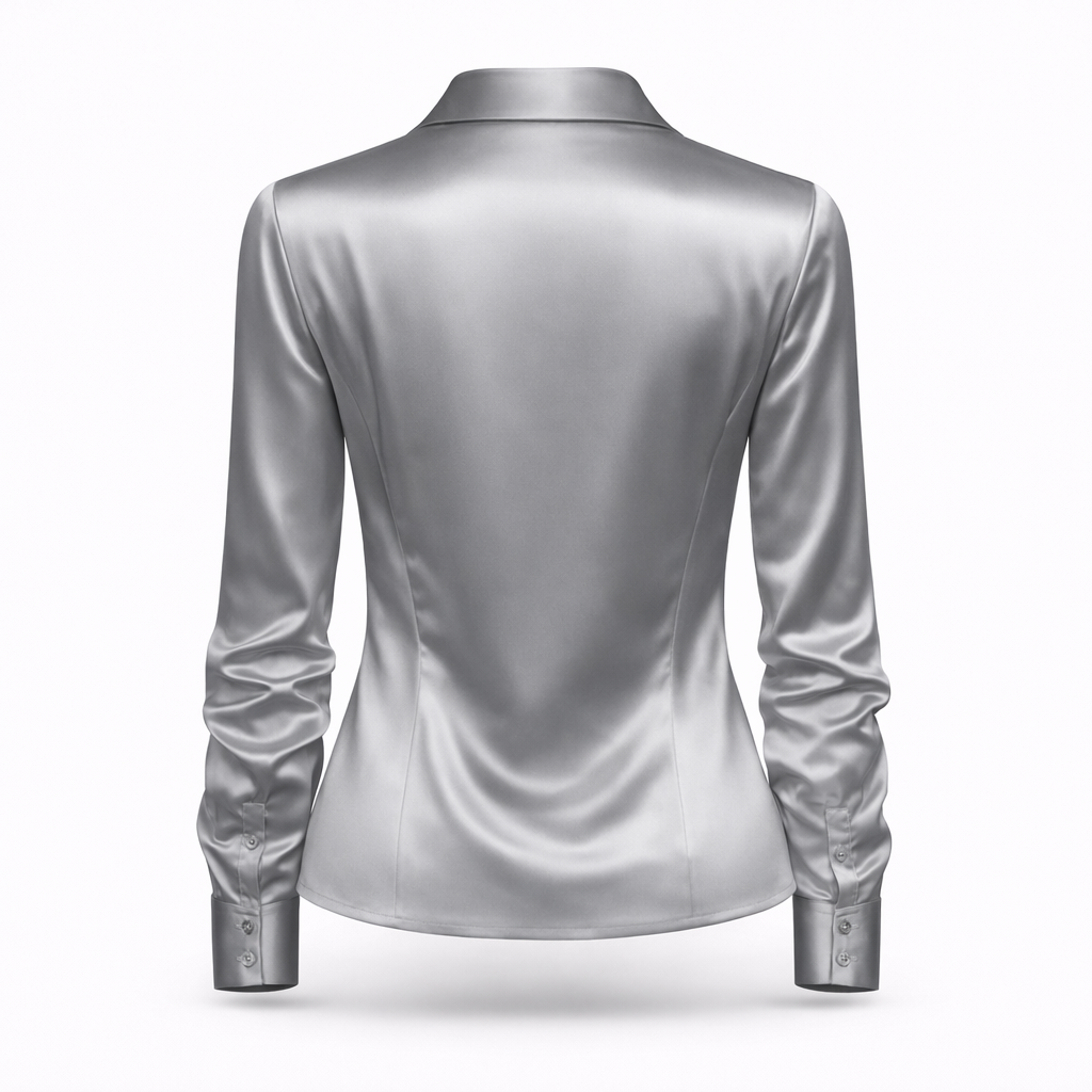 Rhea | Satin Draped Blouse