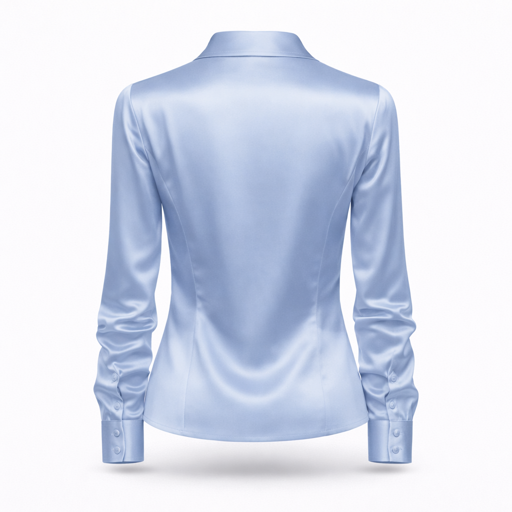 Rhea | Satin Draped Blouse
