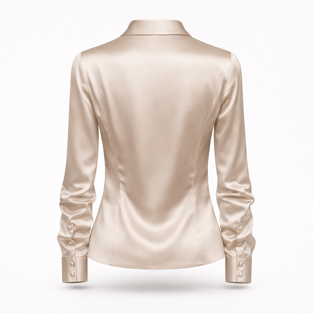 Rhea | Satin Draped Blouse