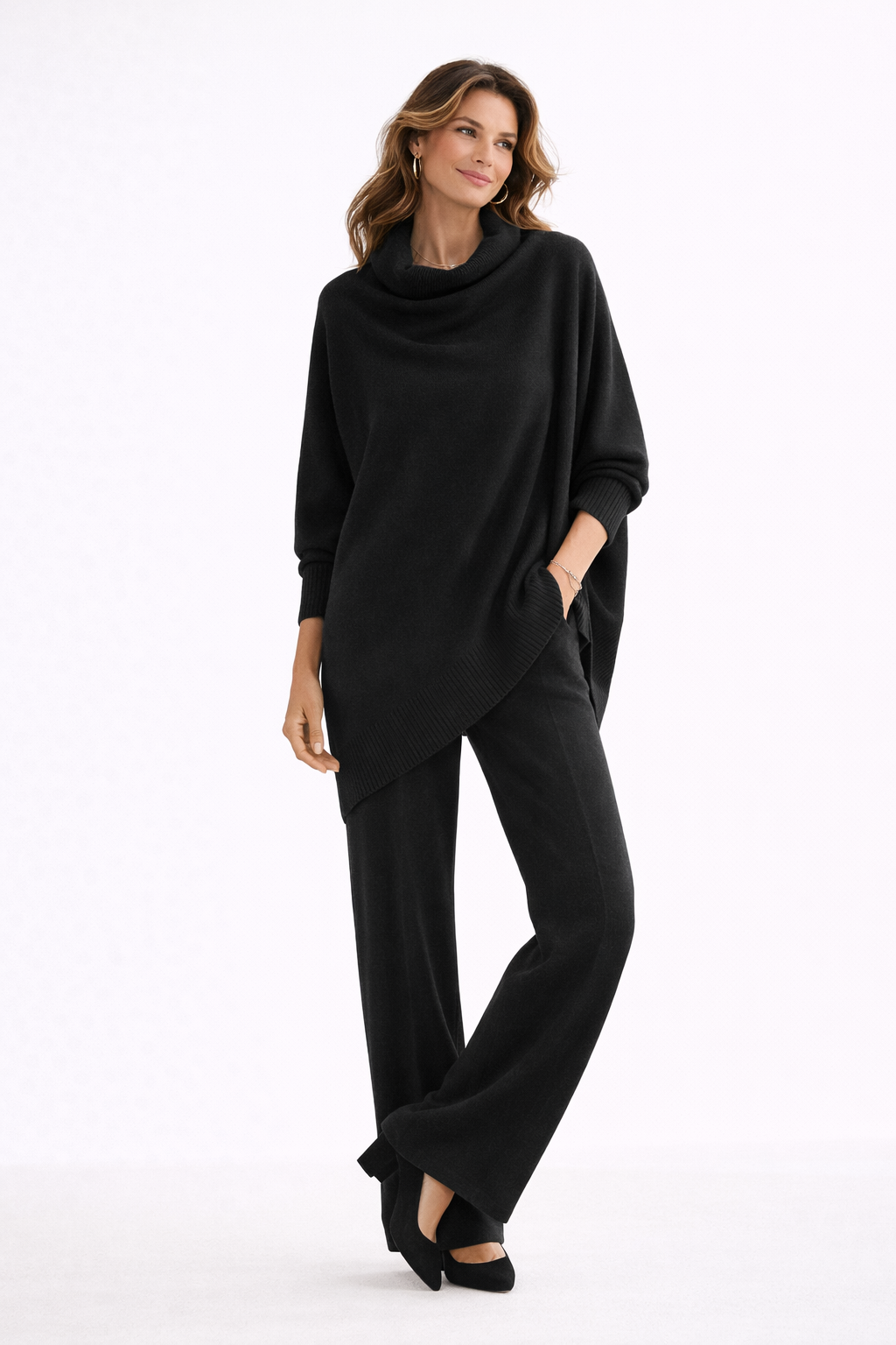 Sara™ | Elegant Drape Two-Piece Set