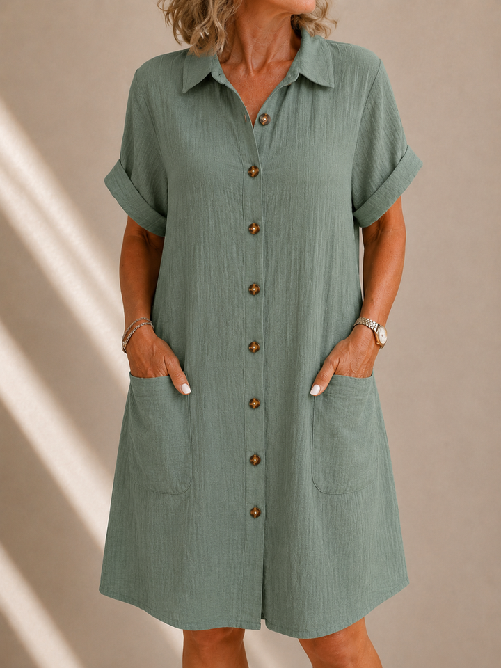 Rose™ | Linen Summer Shirt Dress