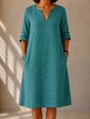 Gloria™ | Classic Linen Summer Dress