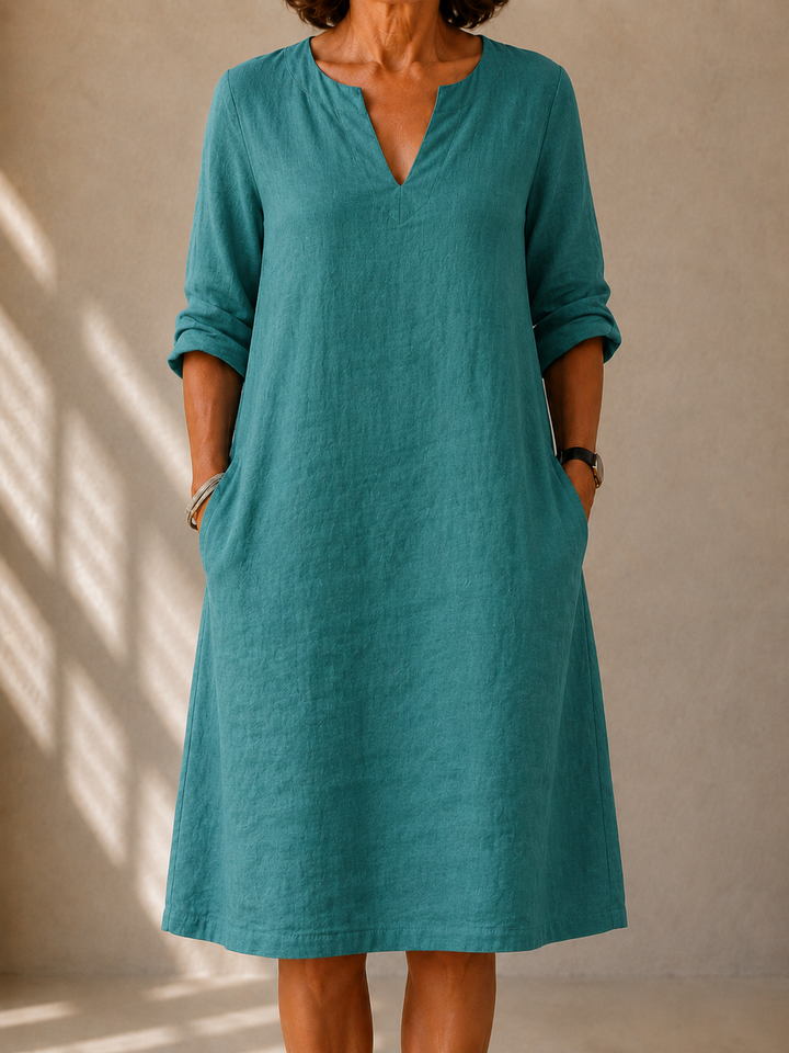 Gloria™ | Classic Linen Summer Dress