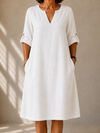 Audrey™ | Classic Linen Summer Dress