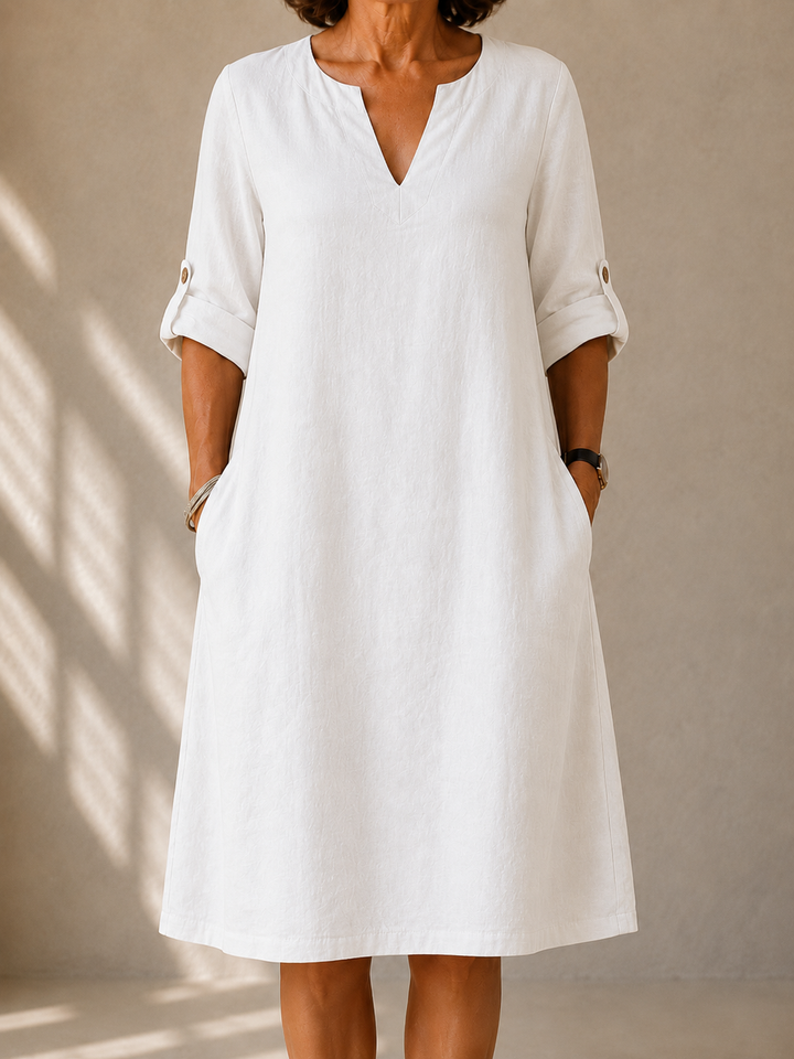 Audrey™ | Classic Linen Summer Dress
